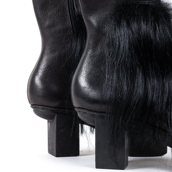 Trippen Happy Freak Black Leather Block Boots - Picture 8 of 11